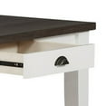 thumbnail image 2 of Benjara 72 Inch Wood 4 Drawer Dining Table, Espresso Brown Top, Antique White Legs, 2 of 3