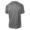 thumbnail image 6 of Mens Heather Colorblock Contender Polyester Tee Vintage Heather/ Carolina Blue L, 6 of 8