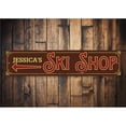 thumbnail image 2 of Ski Shop Arrow Sign, Name Ski Sign, Custom Ski Lodge Decor, Ski Lover Sign, Skiing Aluminum Sign - 4x18 inches, 2 of 4