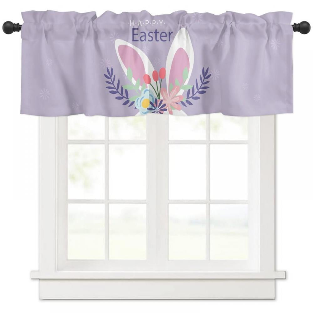 Linen Purity Kitchen Curtains and Valances Set Farmhouse - Easter Egg ...