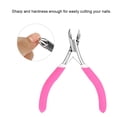 thumbnail image 2 of Rupoun Stainless Steel Nail Cuticle Nipper Clipper Dead Skin Scissor Manicure Tool Rose Red For Fingernails And Toenails Care Beauty Grooming Accessory, 2 of 4