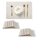 thumbnail image 1 of Juego de 12 Individuales Beige Claro Leetaltree - Individuales Resistentes al Calor y Antideslizantes para Mesa de Comedor, Lavables y Duraderos de PVC Vinílico Tejido (Beige Claro, 12), 1 of 9