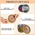 thumbnail image 5 of Tiger Print Rainbow Color Airtight Coffee Bean Canister 17oz Food Storage Containers with Lids For Gournd, Tea, Sugar, Flour, Rice, Cereal, Candy Cookie Jar, 5 of 8