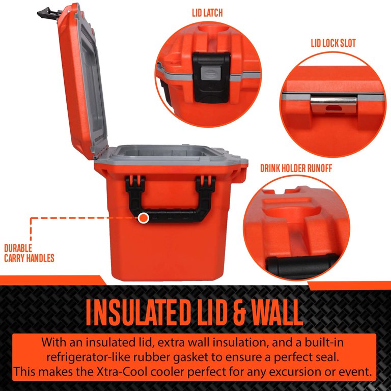 K Tool International XD50-T Xtra-Cool Insulated Cooler, 50 Quart