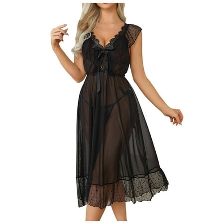FhsagQ Lingerie Ensembles pour Femmes Sans Entrejambe Mode Dentelle sous-Vêtements sous-Vêtements Nuisette en Mousseline en Maille Lingerie pour Femmes Teddy Lingerie pour Femmes Noir G
