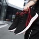 thumbnail image 4 of Tenis Zapatos Hombre Mocasines casuales Acolchados con cordones Planos para deportes al aire libre (44 ) Negro Rojo Likrtyny Tenis De Mujer Tenis De Hombre, 4 of 9