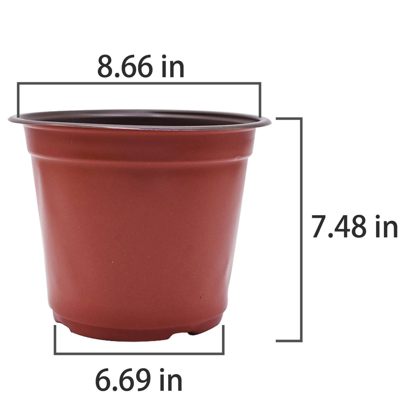 100-Pack Seed Starting Pots, 9.4" x 6.7" Seedlings Flower Plant Container Plastic Plants Nursery Pot for Starting Seedlings Succulents