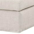 thumbnail image 3 of BenJara 33 Inch Modular Slipcover Ottoman with Wood Frame, Modern Bisque Fabric, 3 of 7