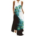 thumbnail image 2 of Alkepwun Womens Summer Plus Size Maxi Dress Sleeveless Boho Floral Sundress Casual Loose Flowy Beach Long Dresses with Pockets, 2 of 7