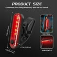 thumbnail image 2 of HOMEYA 3 Packs Rechargeable Bike Tail Light Set, Waterproof LED Bicycle Rear Safety Warning Lights with USB Charging, 2 of 8