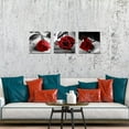 thumbnail image 4 of Canvas Print 3 Pcs Black and White Red Rose Canvas Art Painting Abstract Wall Art Decorations Flower Picture on Canvas for Home Decor Stretched and Framed (16X16inchX3pcs, A-Rose), 4 of 6