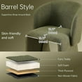 thumbnail image 6 of NORDICANA Barrel Dining Kitchen Chairs Set of 2, Uphosltered Teddy Velvet Single Sofa Accent Chairs Green, 6 of 8