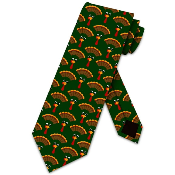 Turkey Ties Mens Thanksgiving Holiday Necktie by Three Rooker