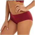 thumbnail image 5 of Ashirexll Postpartum Underwear, Cotton Underwear for Women, Plus Size Solid Color Cotton Breathable Comfortable Panties Red XL, 5 of 7