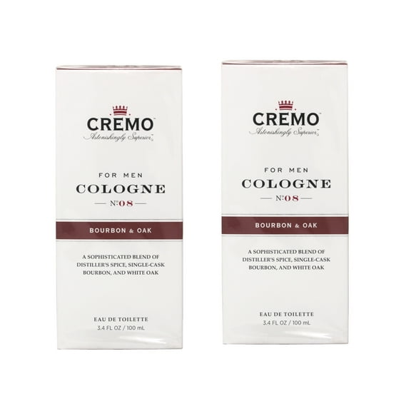 2 Pack of Cremo Spray Cologne Bourbon and Oak 3.4 Ounce