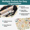 thumbnail image 3 of FORMRS Tote Bag for Women Quilted Large Capacity Travel Work Carry On Shoulder Handbag, Birds Tea Time, 3 of 7