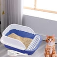 thumbnail image 4 of Enclosed Cat ,Semi-Open Anti-Splashing Cat ,Durable High Side Sifting Toilet for Small Cats,Easy to Clean Medium Blue, 4 of 7