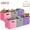 Dual Handle-Purple & Pink & Gray, variant on WERSEON 6 Pack Cube Storage Bins, 11 Inch Sturdy Collapsible Fabric Storage Cubes for Organizing Closet, Toys, Books,Storage Baskets for Shelves, Kids Room