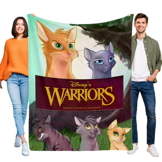 Guerreros Gatos anti-pilling, suave, ligera, esponjosa y acogedora de lujo para hogar y cocina – Perfecta para niños y adultos,50X70cm