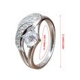 thumbnail image 3 of Valentines Day Silver Ring Bridal Zircon Diamond Engagement Wedding Ring, 3 of 9
