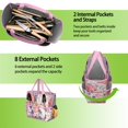 thumbnail image 6 of Garden Tool Bag,Pioneer Flower Floral Print Pattern Garden Tool Organizer,Garden Gifts,Waterproof Multi-Pocket Garden Tool Storage 11.8x5.5x11.4 Inch(Tools NOT Included), 6 of 6