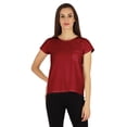 thumbnail image 1 of Inkmeso Solid Short Sleeve Basic T-Shirt For Womens Patch Pocket Casual Summer Basic Top, 1 of 7