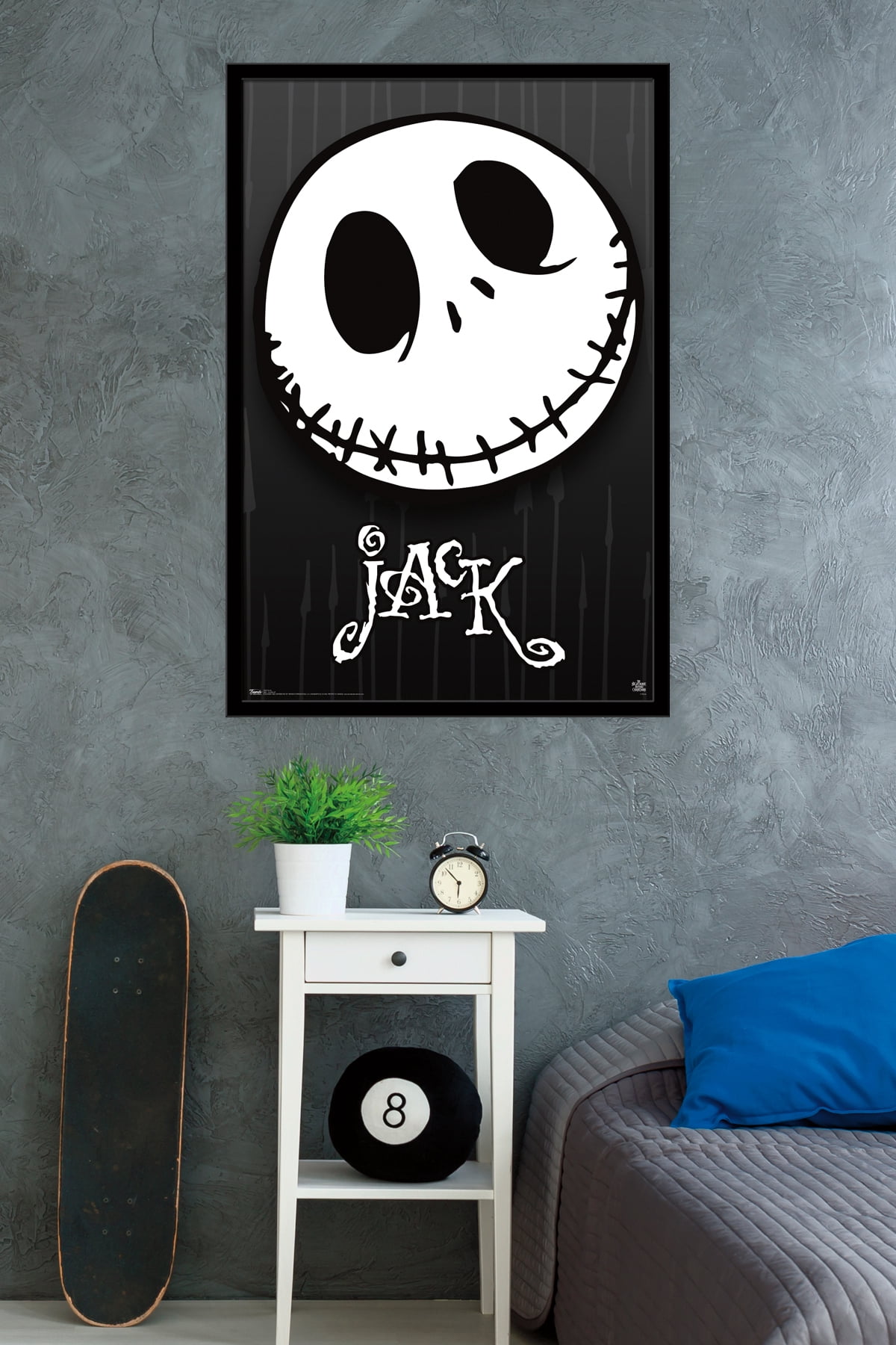 Disney Tim Burton's The Nightmare Before Christmas - Close-Up Wall Poster, 22.375" x 34", Framed