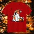 thumbnail image 2 of xaweyi Cute Ghost Halloween T Shirt for Kids Girls Short Sleeve Crew Neck Graphic Tee,Sizes 3-4 Years, 2 of 7