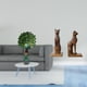 thumbnail image 2 of Elegantes figuras de y gato, sujetalibros de mesa para dormitorio, oficina, sala de estar o estantería. Decoración para el hogar., 2 of 8