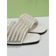 thumbnail image 4 of Women's Fashionable Luxurious Pearl Decoration Slippers With A Single Strap, Casual, Comfortable, Classic French Design, Beaded, Open Toe, Flat Sole,, 4 of 4