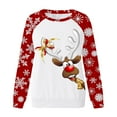 thumbnail image 4 of Chandail de Noël pour Femmes à Imprimé des Fêtes, Chandail Chaud à Col Rond, Cardigan Mi-Long, Fermeture, Manteau à Capuche Mode, Veste à Manches Longues, Chandail de Noël, 4 of 6
