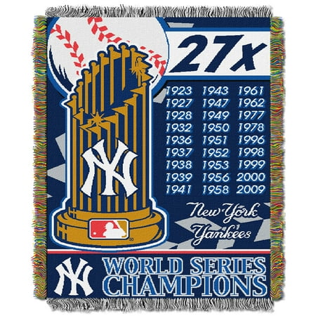 New York Yankees MLB COMMEMORATIVE CHAMPS Tapestry Throw