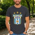 thumbnail image 3 of Jollimate Argentina Football Crest Men's Graphic T-Shirt, Distressed AFA Soccer Fan Casual Short Sleeve Tee, Sports Supporter Gift for Men, 3 of 6