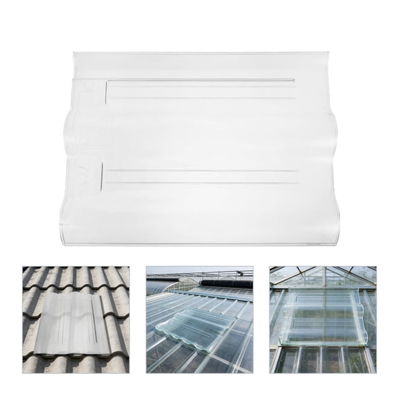 OUNONA Transparent Corrugated Plastic Roofing Panels for Patio, Greenhouse, Pavilion Cover - Clear Roof Sheets