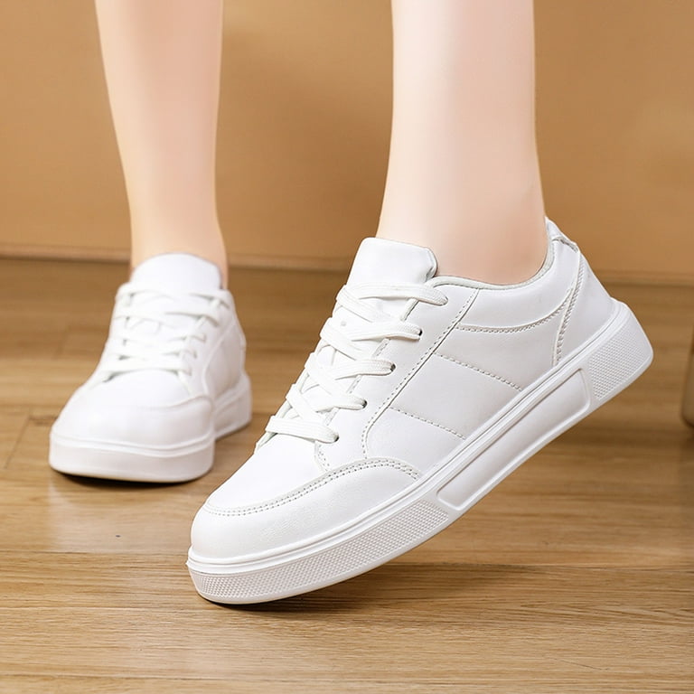 Nautica Shoes for Women Hike Footwear Zapatos Para Mujer Casual Shoes Fashion Comfortable Flat Solid Color Lightweight Simple Sneakers Lace Up White 37 Walmart