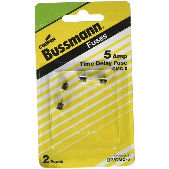 Cooper Bussmann Time Lag Fuse GMC-5 - 5 Amps, 125 V - 2 Pack