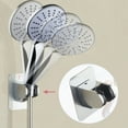 thumbnail image 2 of Shower Head Holder, Strong Adhesive No Drilling Wall Mount Adjustable Handheld Showerhead Bracket for RV Bathroom Shower, Fix Firmly and Use Conveniently (Silver, 1 Pack) 2.76x3.74", 2 of 6