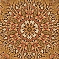 thumbnail image 1 of Ahgly Company Machine Washable Indoor Square Transitional Orange Area Rugs, 4' Square, 1 of 7