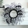 thumbnail image 3 of Clearance! Halloween Pumpkin Bat Halloween Simulation Decoration Wreath, Black Withered Branches, Vines, Window And Door, Hanging Party Props Buy 2 Get 3, 3 of 4