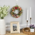 thumbnail image 2 of Northlight Rose and Pansy Artificial Wooden Spring Wreath - 10", 2 of 6