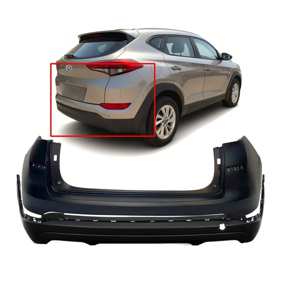 DCP Rear Bumper Cover Kit For 2019-2021 Hyundai Tucson HY1100237 HY1115122