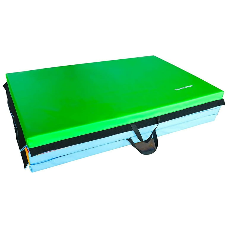 BalanceFrom 8ft x 4ft x 2in 4-Panel All-Purpose Folding Gymnastics