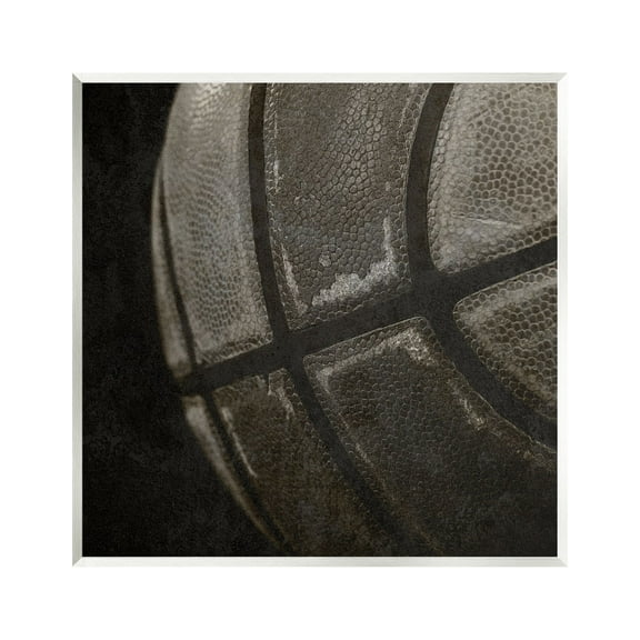 Stupell Industries Dark Basketball Photography Sports Photography Unframed Art Print Wall Art, 12 x 12
