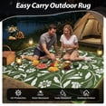 thumbnail image 2 of SIXHOME Outdoor Rug with LED Strip Lights 8'x10' Waterproof Patio Rug Reversible Indoor Outdoor Rug Lightweight Plastic Straw Rug for RV Camping Deck Balcony Boho Porch Decor Green, 2 of 8