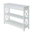 thumbnail image 1 of Convenience Concepts Oxford 1 Drawer Console Table with 2 Open Shelves, White, 1 of 3