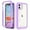 Purple, variant on iPhone 14 Plus Case with Built in Screen Protector,Dteck Full-Body Shockproof Rubber Hybrid Protection Crystal Clear PC Back Protective Phone Case Cover for iPhone 14 Plus, Black