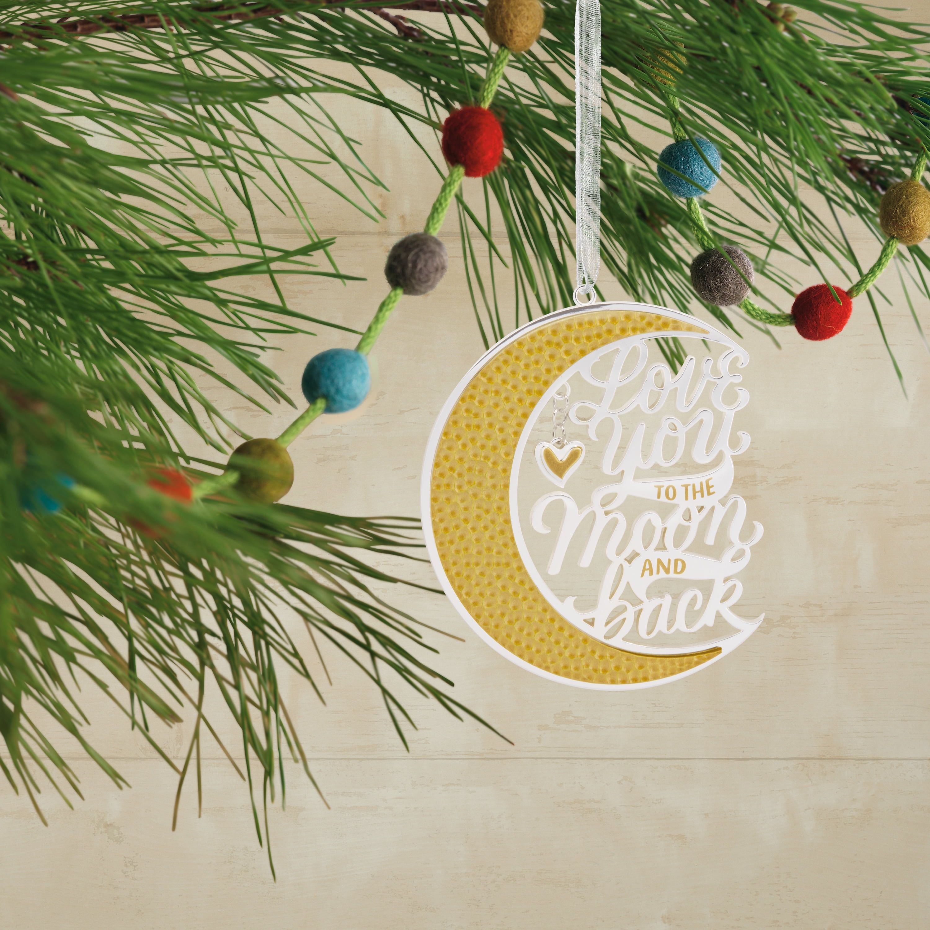 Hallmark Love You to the Moon and Back Christmas Ornament, Metal