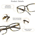 thumbnail image 3 of Reading Glasses with Flexible Spring Hinge, Blue Light Blocking Glasses for Women and Men, Anti eyestrain (Tortoise, +1.75 Magnification), 3 of 9