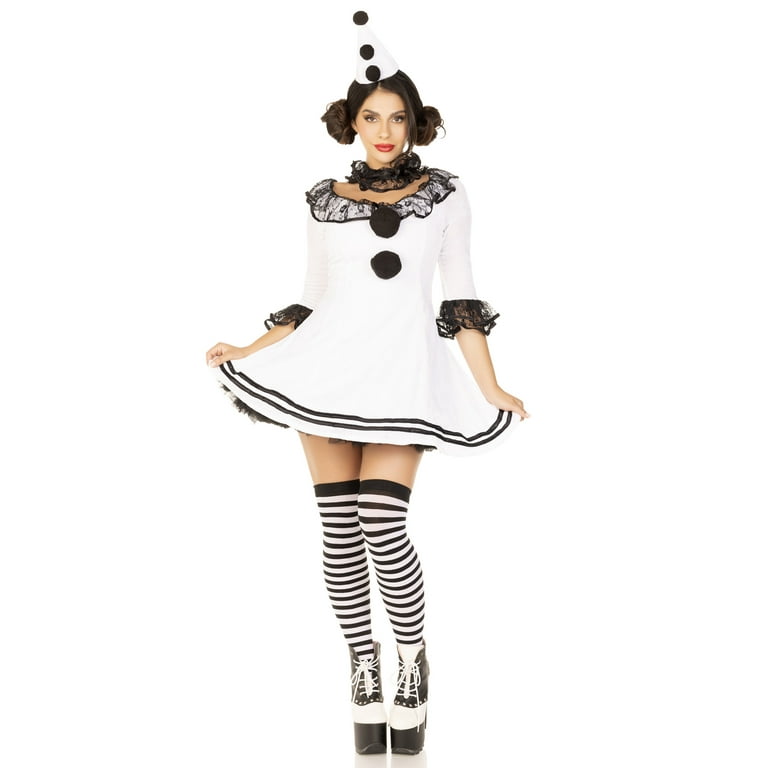 Leg Avenue Pierrot Clown Women's Halloween Fancy-Dress Costume for Adult,  S-M - Walmart.com