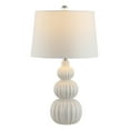 thumbnail image 3 of SAFAVIEH Corina 25.5 in. Gourd Ceramic Table Lamp, White, 3 of 4